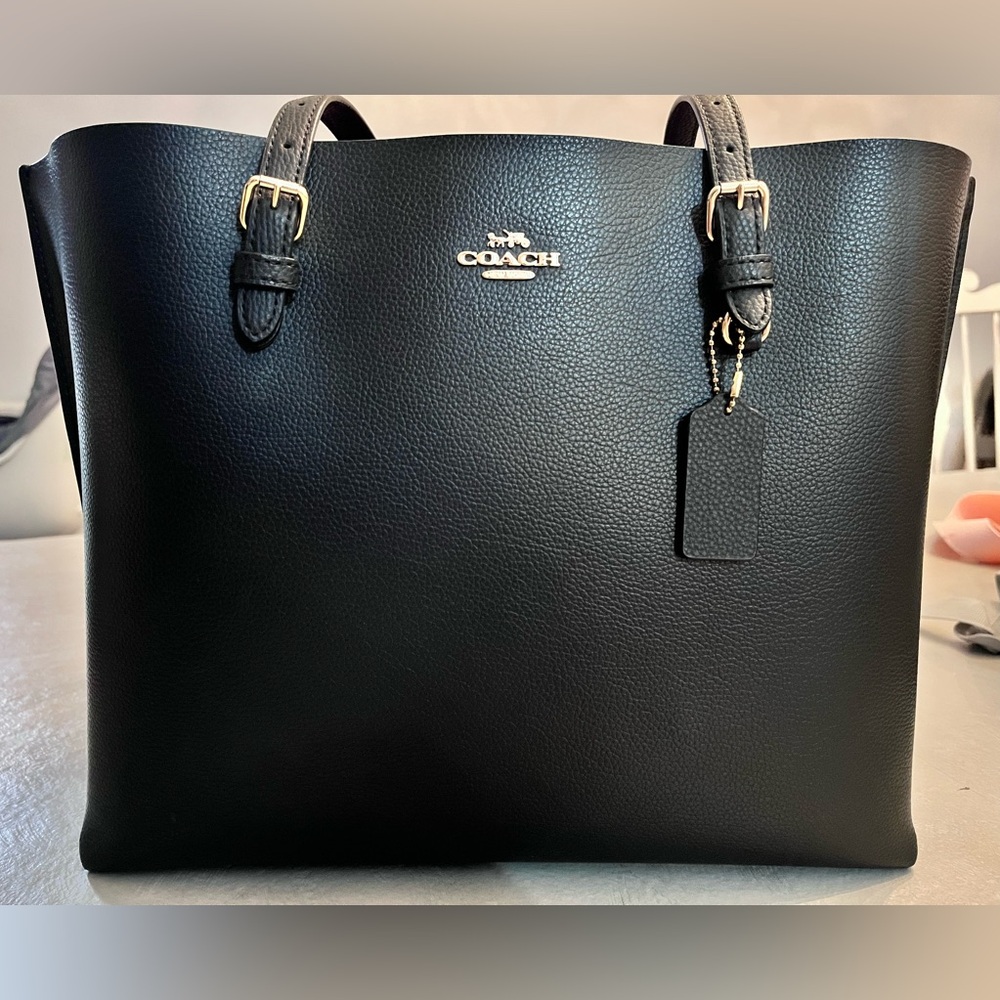 Coach Mollie tote bag black and red